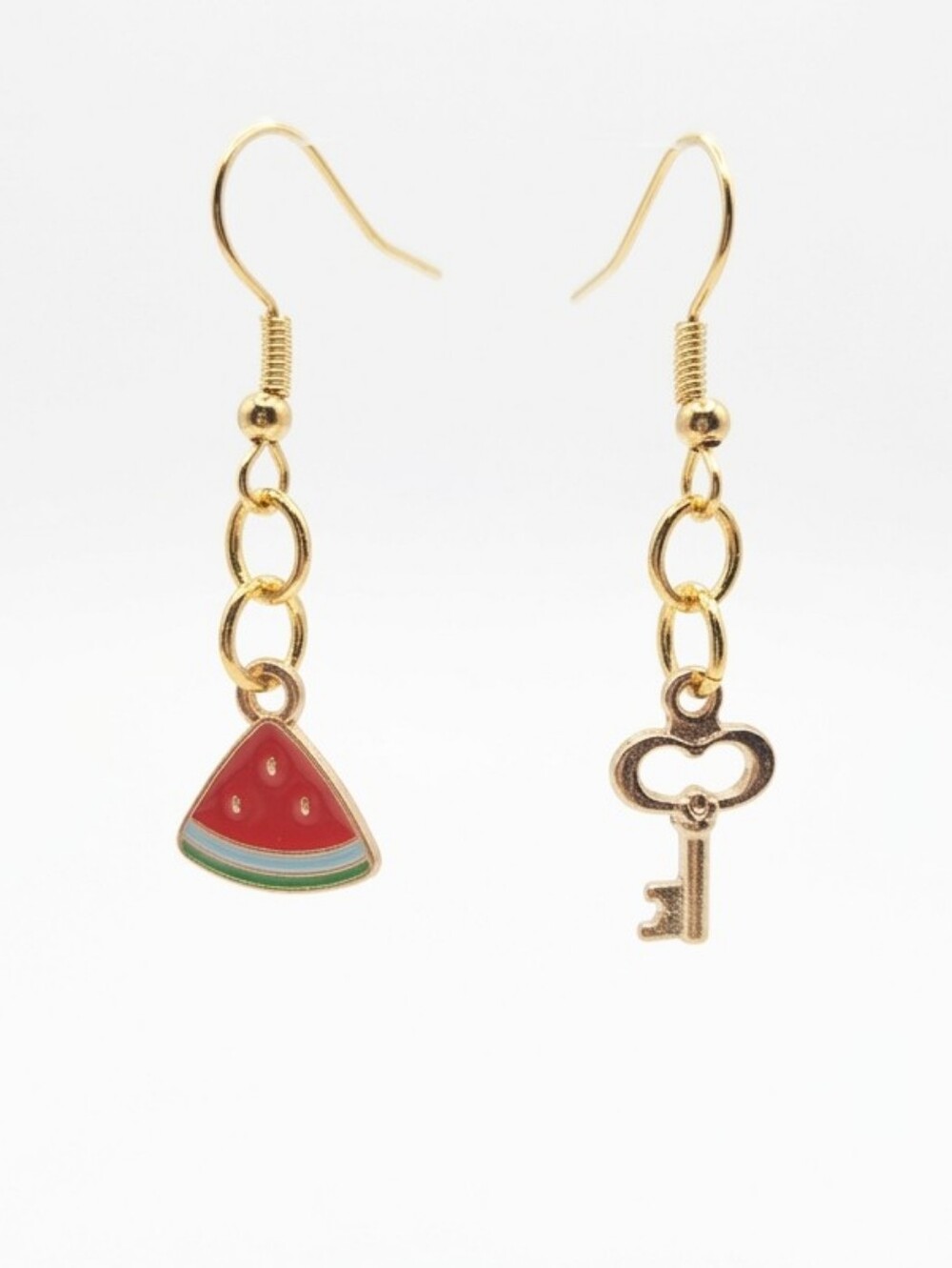 Fruity Dangle Earrings - Gold Tone, Summer - Picture 6 of 6